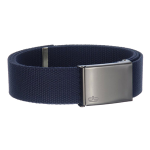 Navy Web belt with clamshell buckle